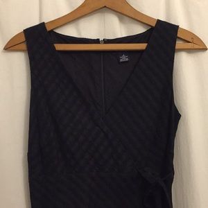 Ann Taylor Dress Black eyelet faux wrap 2